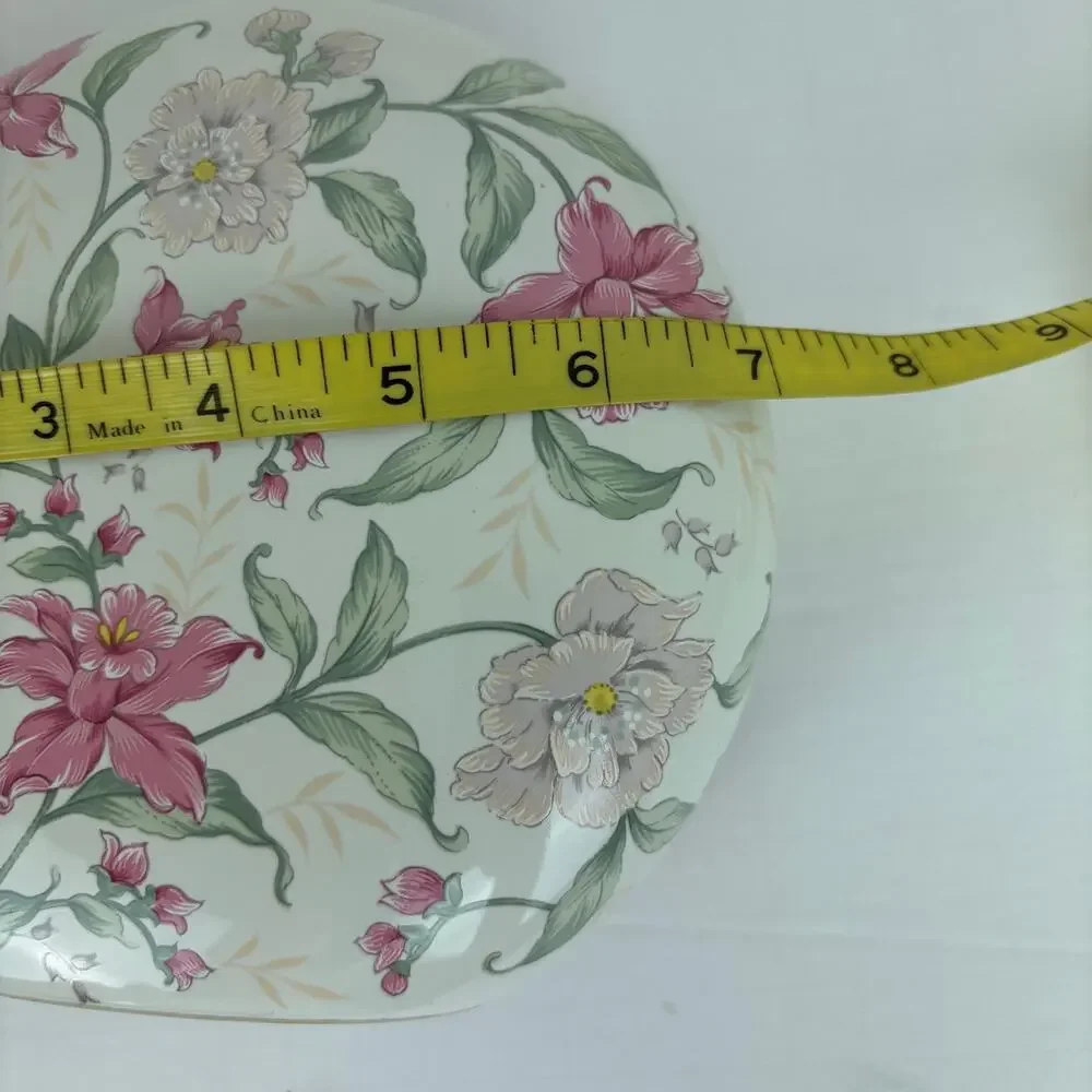 Prima Otagiri Japan Floral Vase White Pink Green 6.5